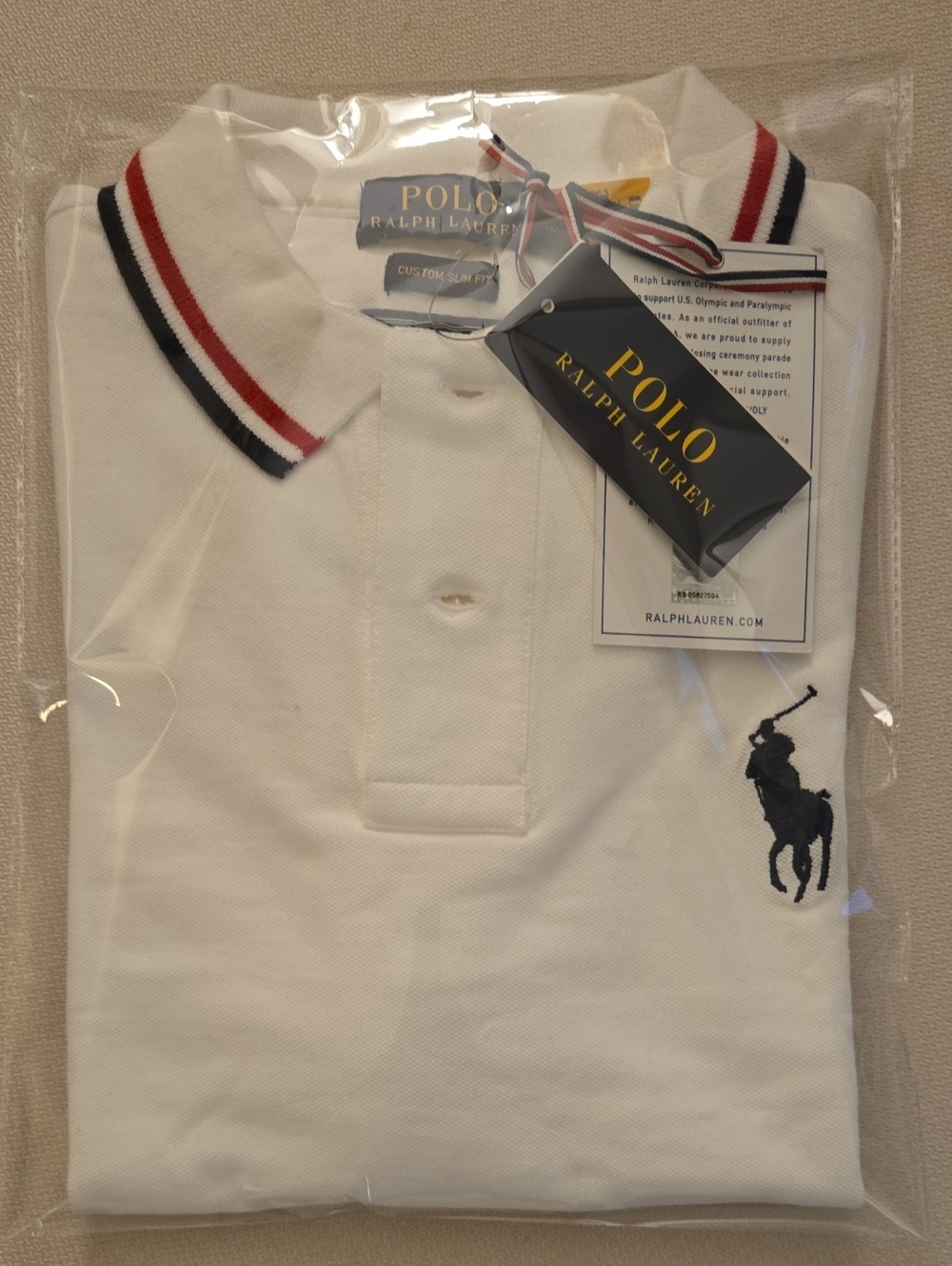 Polo Ralph Lauren USA Olympic Team 2020 Polo Shirt Medium Custom Slim Fit NWT